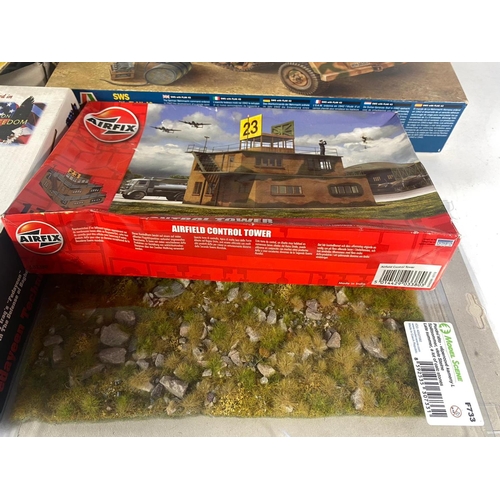 110 - Military models of tanks, trucks etc