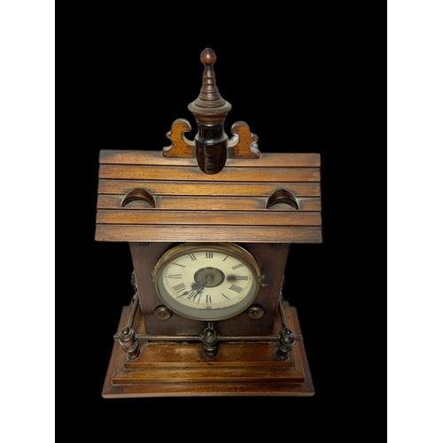 15 - Late 19th century Philipp Haas & Sohne German mantle clock. 26x24x39cm