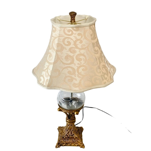 108 - Large ornate gilded lamp. 80cm