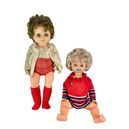 123 - 2 vintage dolls. 60cm