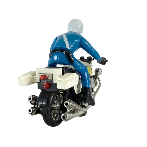 126 - Vintage 1960’s Hong Kong battery operated police motorcycle. 20/16cm