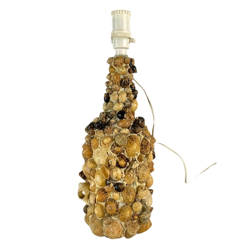 135 - Vintage shell lamp. Made from a bottle. 40cm