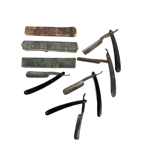 138 - 2 pairs of vintage spectacles and early 20th century cut throat razors