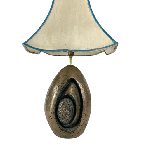 140a - 1960’s Sculptural lamp possibly designed by Robert Phandeve or Fernand Dresse. Mid century bronzed r... 