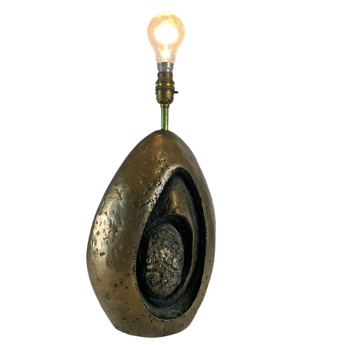 140a - 1960’s Sculptural lamp possibly designed by Robert Phandeve or Fernand Dresse. Mid century bronzed r... 