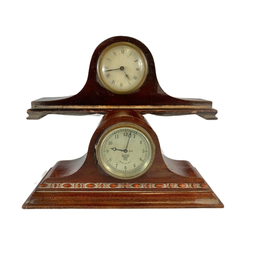 145 - 3 vintage mantle clocks. Largest 42cm