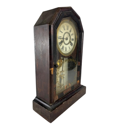 149 - Victorian mantle clock. 29.5/12/46cm