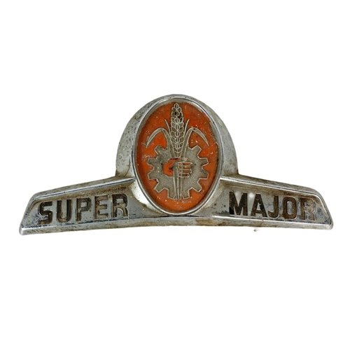 155 - Fordson Super Major tractor front badge. 27cm