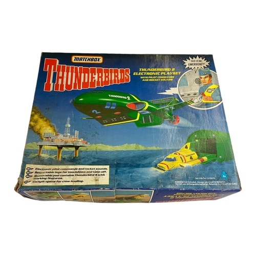 167 - Matchbox Thunderbirds electronic playset with pilot commands and rocket sounds. 45/15/35cm