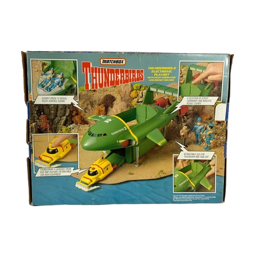 167 - Matchbox Thunderbirds electronic playset with pilot commands and rocket sounds. 45/15/35cm