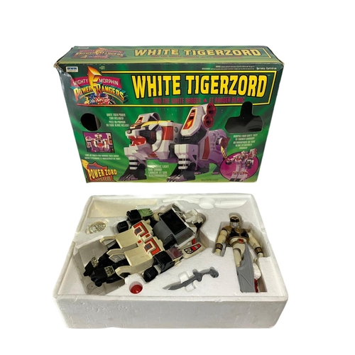 169 - Power Rangers White Tigerzord And The White Ranger in box. 44/13/30cm