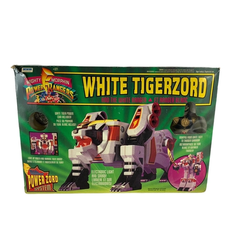 169 - Power Rangers White Tigerzord And The White Ranger in box. 44/13/30cm