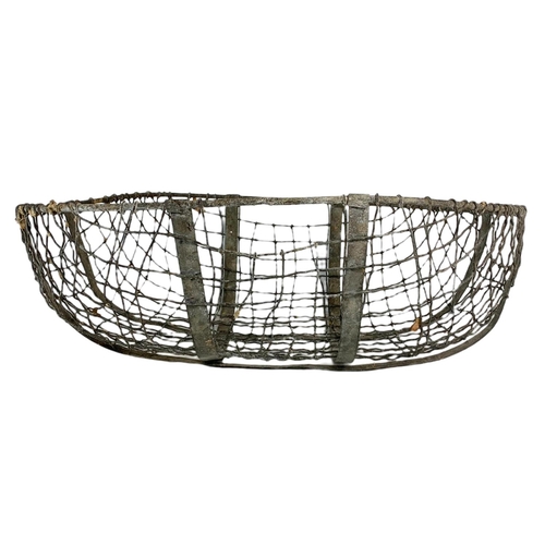 183 - Vintage potato basket and scoop. 58/39/18cm