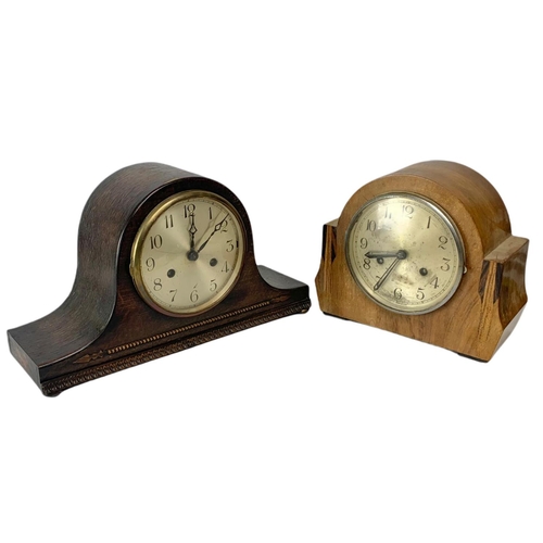 188 - 2 vintage mantle clocks. 38cm