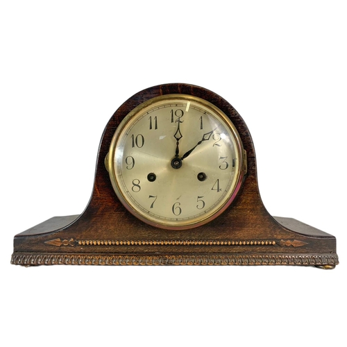 188 - 2 vintage mantle clocks. 38cm