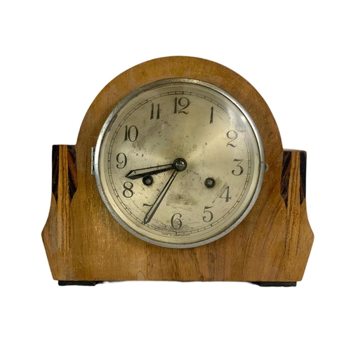 188 - 2 vintage mantle clocks. 38cm