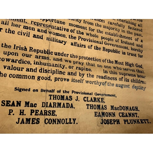 190 - 1920’s The Provisional Government of The Irish Republic poster. 50/76cm