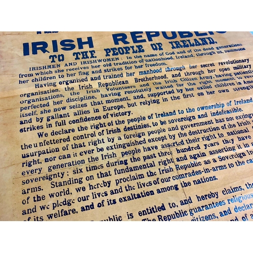 190 - 1920’s The Provisional Government of The Irish Republic poster. 50/76cm