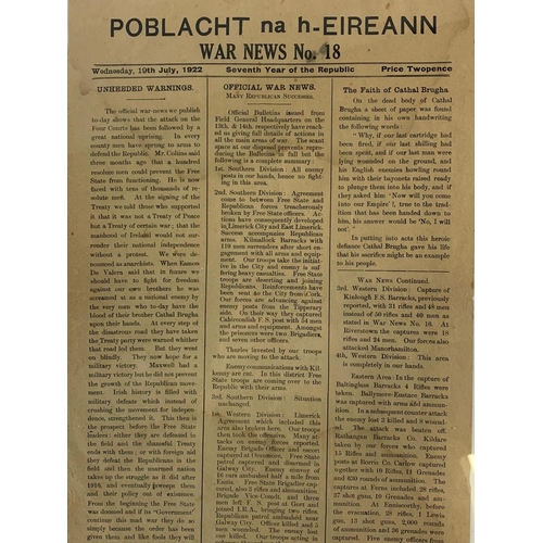 191 - 1922 Poblacht na h-Eireann Irish newspaper. Reframed. 29.5/42.5cm.