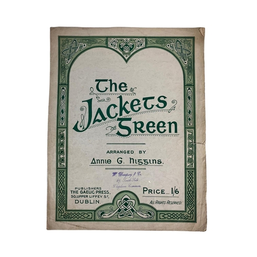 193 - Early 20th century old Irish song sheet. The Jackets Green. 25.5/33cm