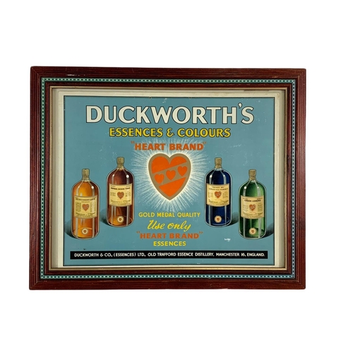 203 - Vintage Duckworth’s advertising sign. Reframed. 55.5/44.5cm