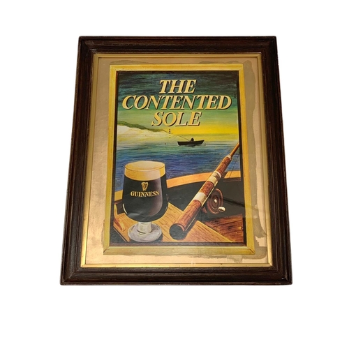 221 - Guinness picture in a vintage frame. 44/54cm