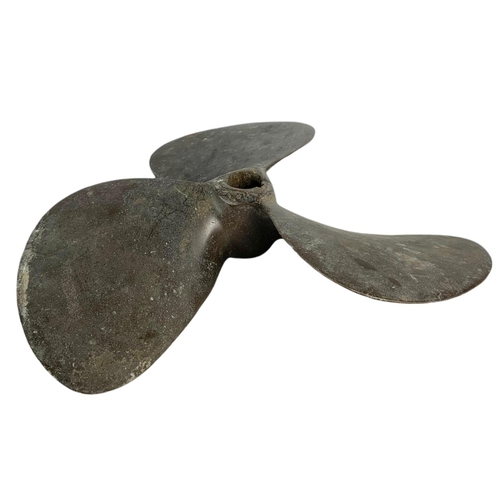 223 - Early 20th century gun metal propeller. 38cm