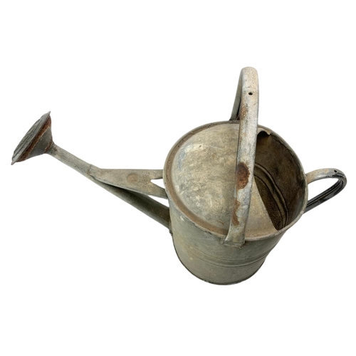 239 - Vintage galvanised watering can. 55/43cm