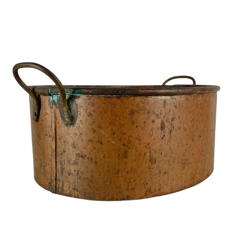 242 - 4 Victorian copper pots. 37cm