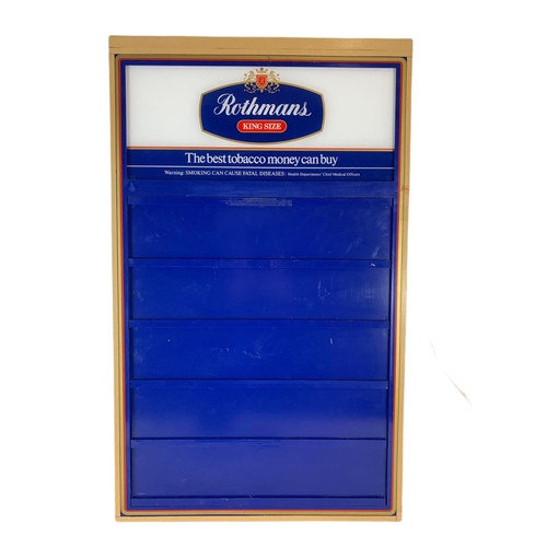 244 - 1980’s Rothmans Tobacco light up display board. 47/77cm.