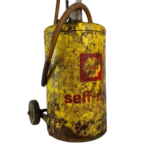 263 - Shell oil dispenser. 89cm