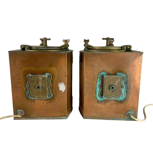 274 - Pair of large late 19th/early 20th century ships lanterns by R.C. Murray & Co Limited Pollokshaws Gl... 