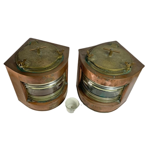 274 - Pair of large late 19th/early 20th century ships lanterns by R.C. Murray & Co Limited Pollokshaws Gl... 