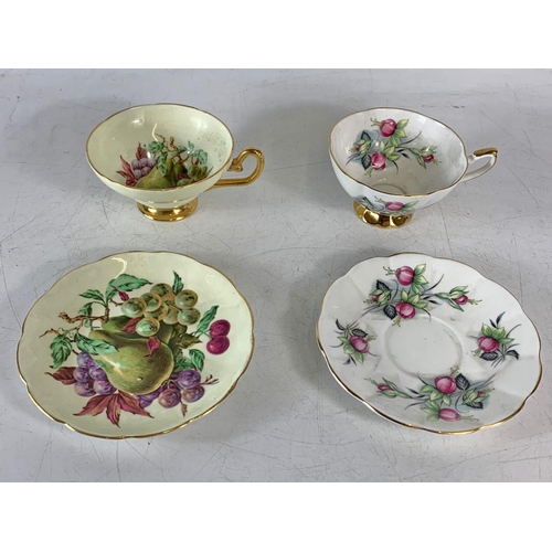 419 - Royal Albert cups and saucers, including an Aynsley cup and saucer and 3 Taylor & Kent cups and sauc... 