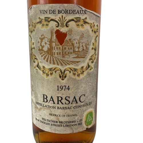 42 - Vin De Bordeaux Barsac 1974 wine.