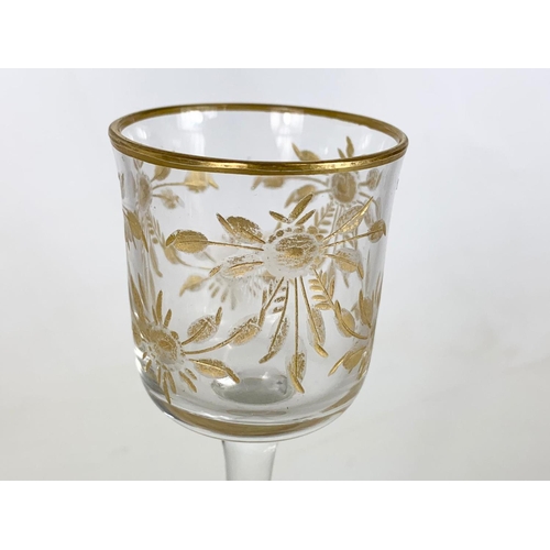 489 - Set of 4 Edwardian gilded glasses. 12cm