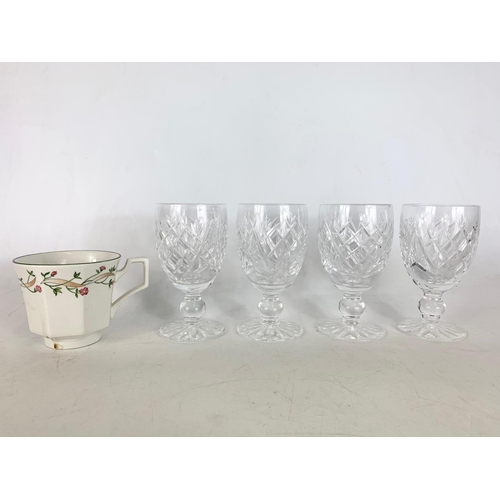 493 - 4 Waterford Crystal glasses. 12cm