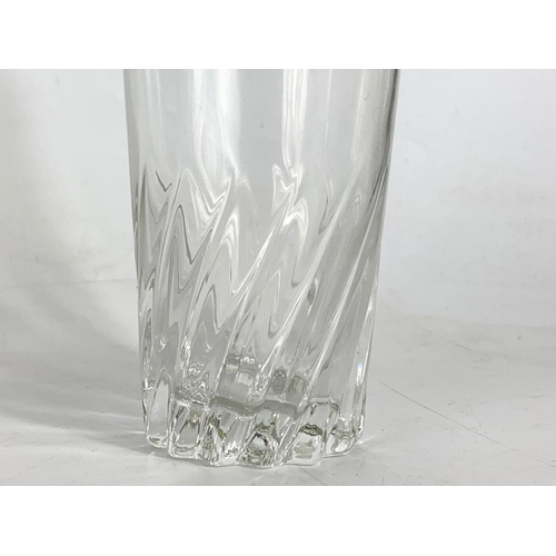 522 - Set of 10 vintage Luminarc Verrerie D’Arques French crystal drinking glasses. 14.5cm