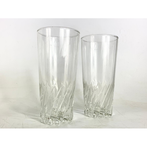 522 - Set of 10 vintage Luminarc Verrerie D’Arques French crystal drinking glasses. 14.5cm