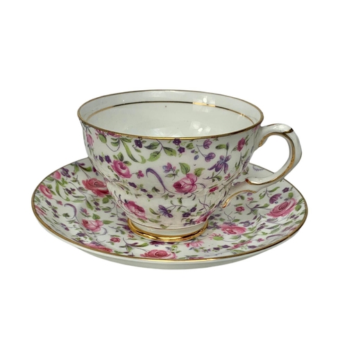 525 - 21 piece Rosina Bone China tea set.