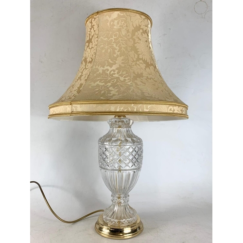 547 - Large vintage West German lead crystal lamp. 62cm without shade.