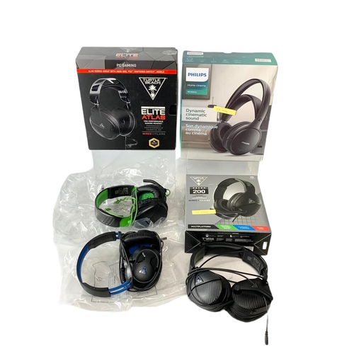 56 - 6 gaming headphones. Turtle Beach Elite Atlas and Philips etc.