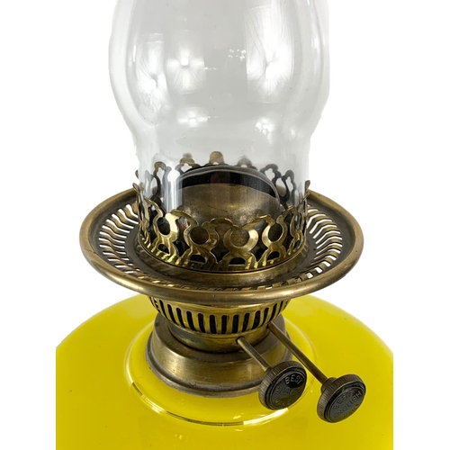 57 - Late Victorian oil lamp. 66.5cm