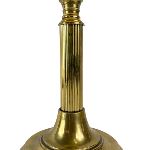 57 - Late Victorian oil lamp. 66.5cm