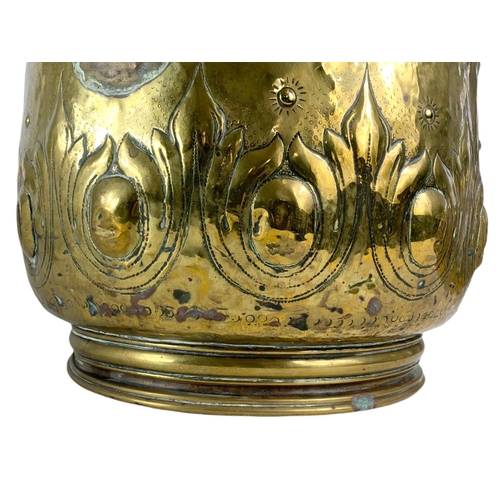 59 - Late Victorian brass coal bin. 42/33.5cm