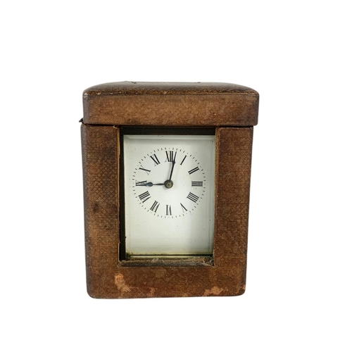 68 - Late 19th century ACC French carriage clock in original case. With key. 10/8/13cm