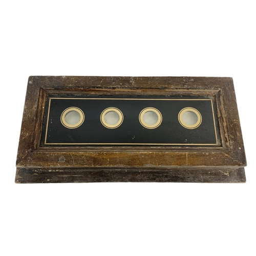 75 - Early 20th century servants & butlers indicator bell box. 37.5/18.5/7.5cm