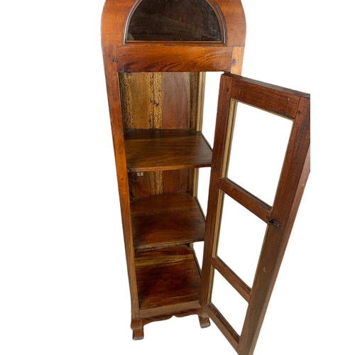 800 - Indian rosewood display cabinet. 32/32/120cm