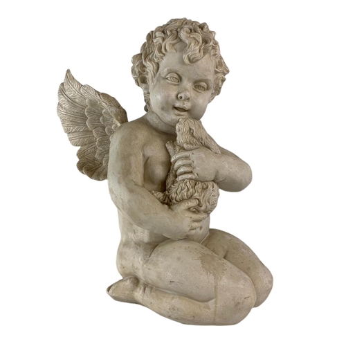 82 - Large cherub figure. 42cm