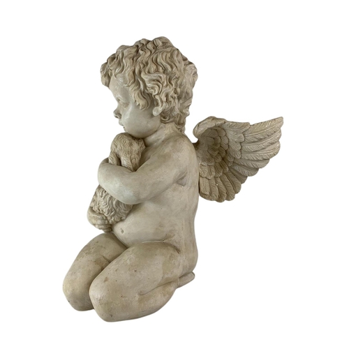 82 - Large cherub figure. 42cm